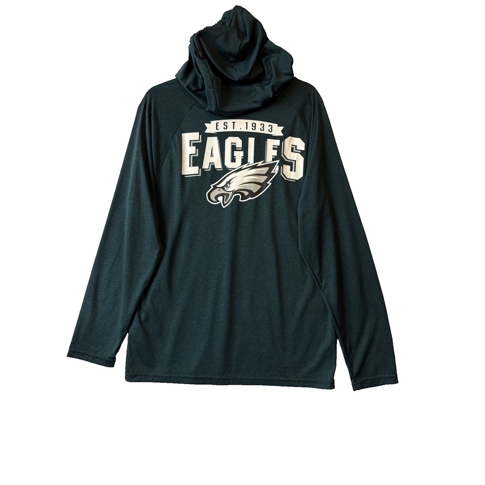 NFL Philadelphia Eagles Green‎ Lightweight Performance Hoodie Pullover Men's M